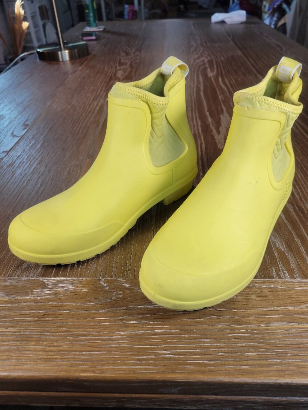 UGG Chevonne Margarita Yellow Waterproof Chelsea Rain Boots Women's Size 8 - Picture 4 of 13